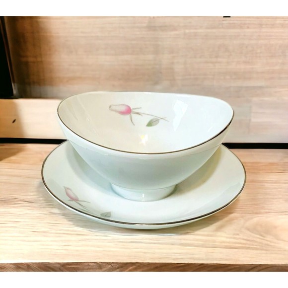 Mikasa Other - Mikasa Fine China "Roxane" Gravy Boat With Attached Underplate 5563 - Japan